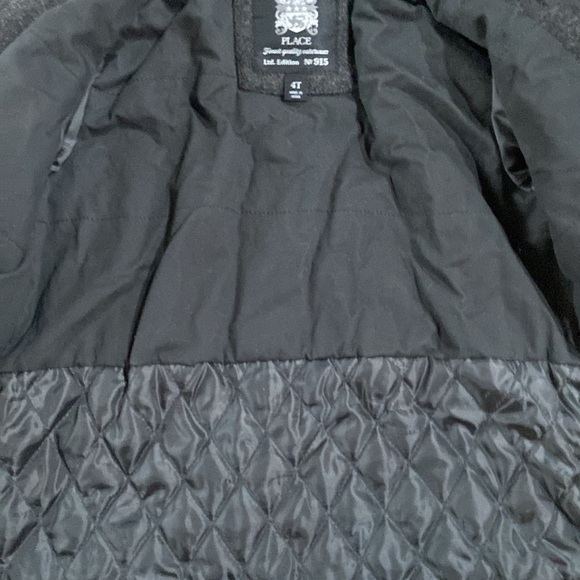 $2 Toddler Gray Wool Blend Coat - Picture 4 of 5